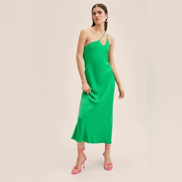 Mango Dresses & Skirts - MANGO Asymmetrical Satin Dress, Size M